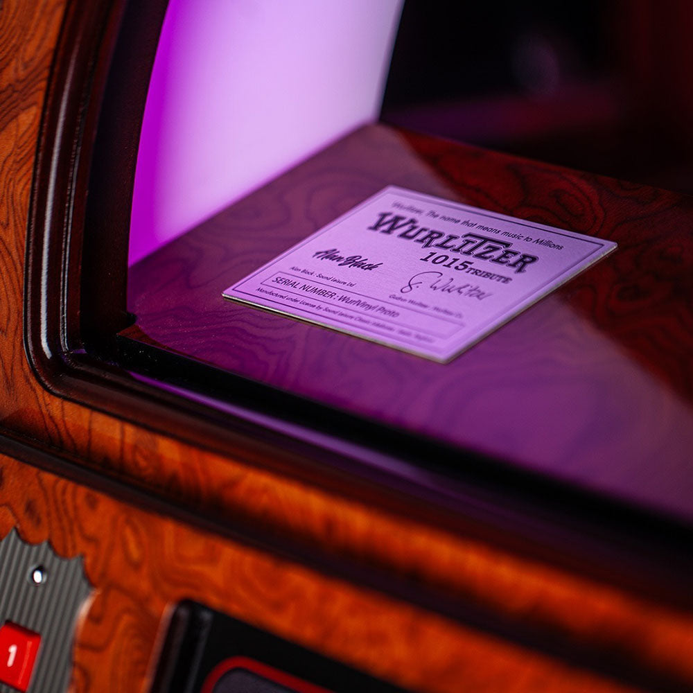 Wurlitzer 1015 'Tribute' Vinyl 20x LP Jukebox – Auto Flip, Bluetooth